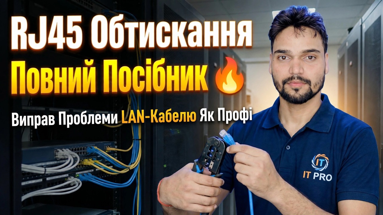 Повний посібник із обтиску RJ45 🔥 Вирішуйте проблеми з кабелем LAN як професіонал
