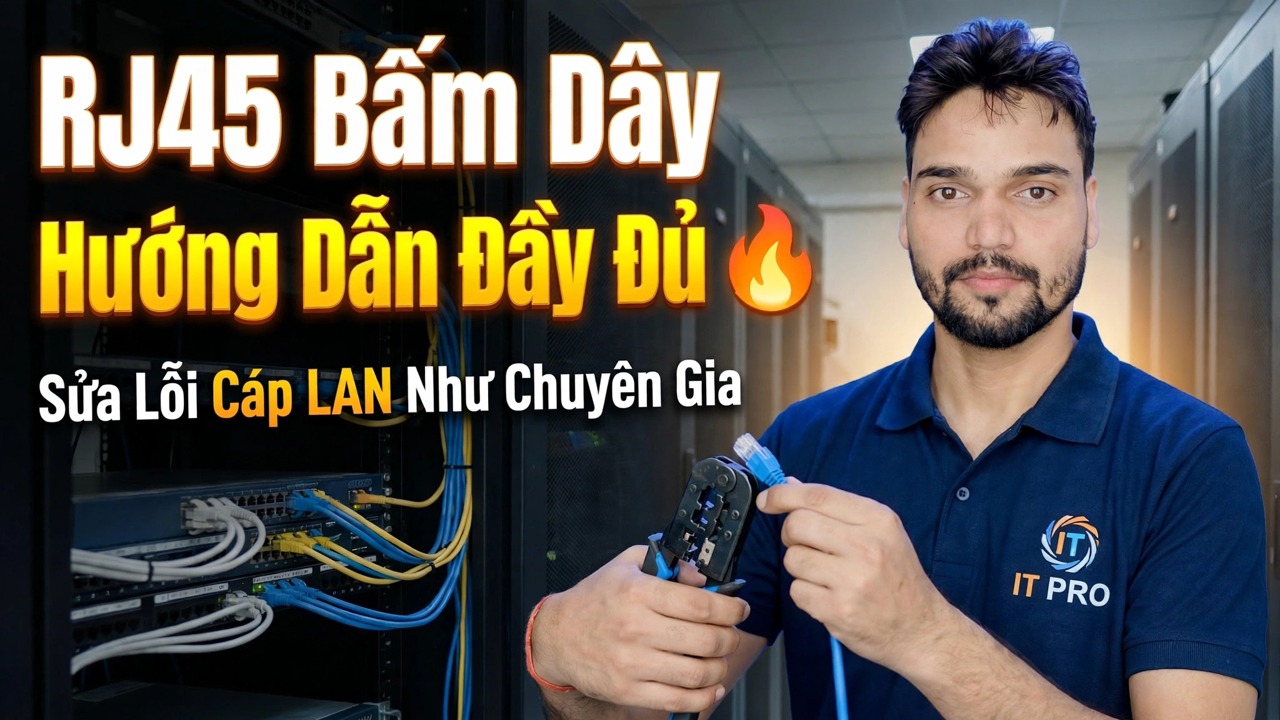 Hướng dẫn đầy đủ về cách uốn RJ45 🔥 Khắc phục sự cố cáp LAN như dân chuyên nghiệp