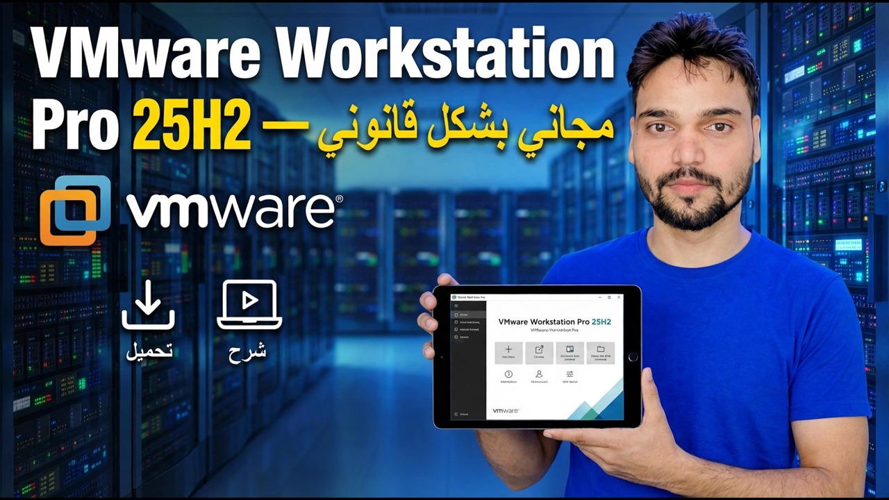 VMware Workstation Pro 25H2: دليل التنزيل والإعداد المجاني