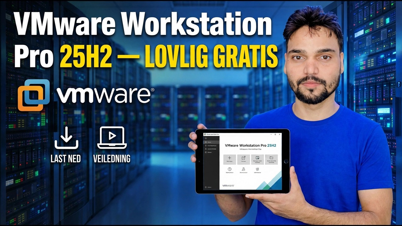 VMware Workstation Pro 25H2: Gratis nedlasting og oppsettveiledning