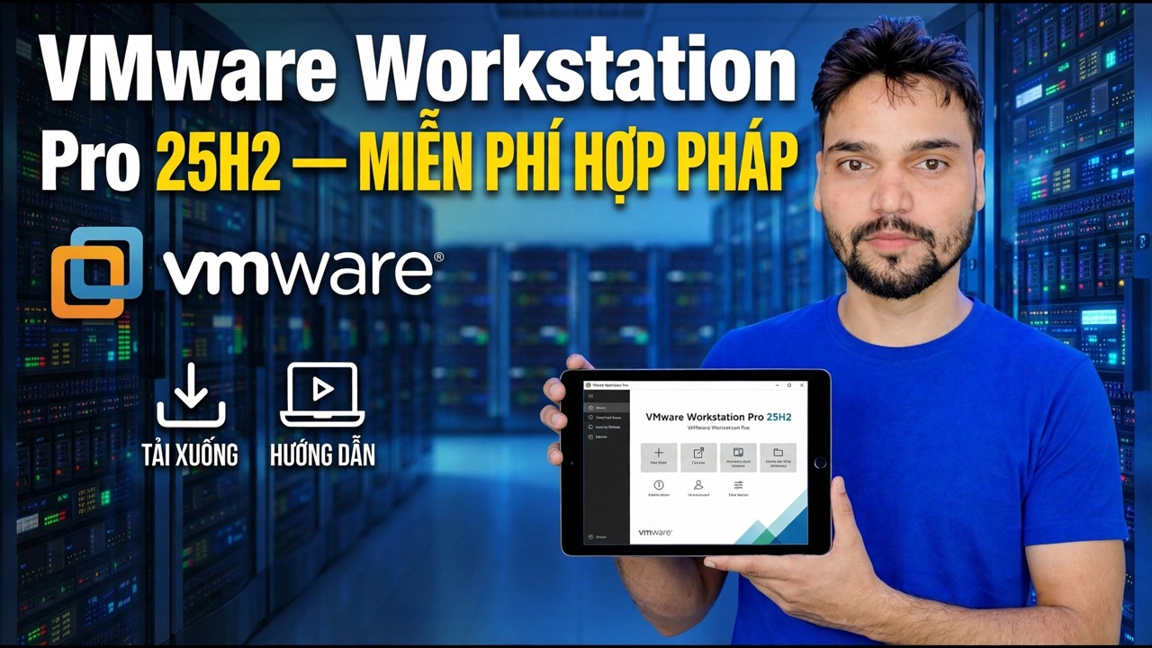 VMware Workstation Pro 25H2: Hướng dẫn tải xuống và cài đặt miễn phí
