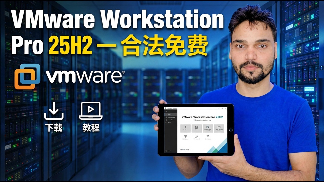 VMware Workstation Pro 25H2：免费下载和安装指南