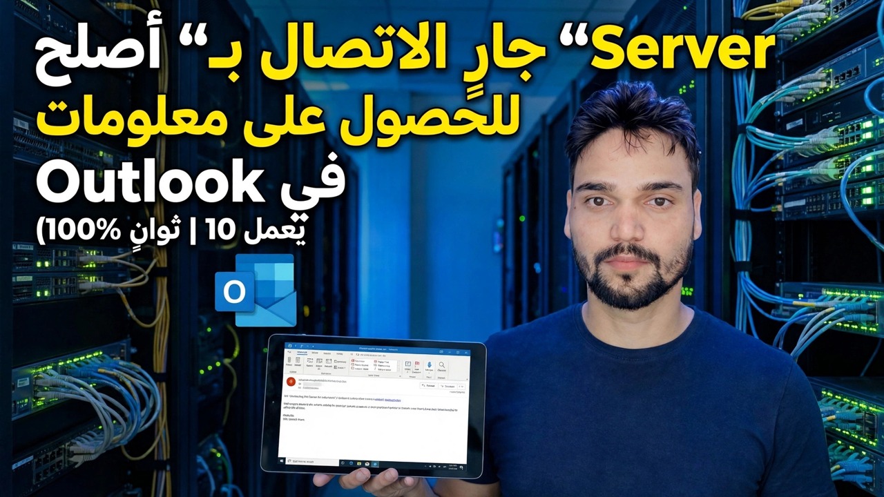 إصلاح "الاتصال بالخادم للحصول على معلومات" في Outlook