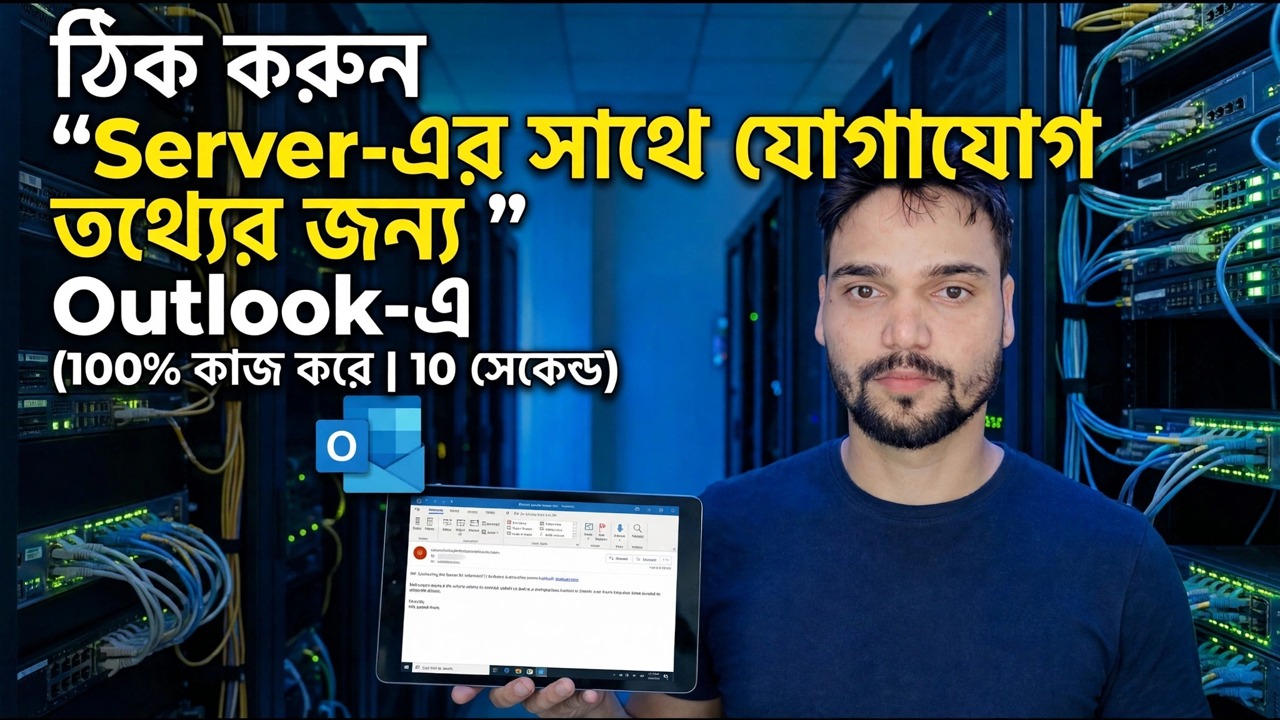 আউটলুকে "তথ্যের জন্য সার্ভারের সাথে যোগাযোগ করা" ঠিক করুন