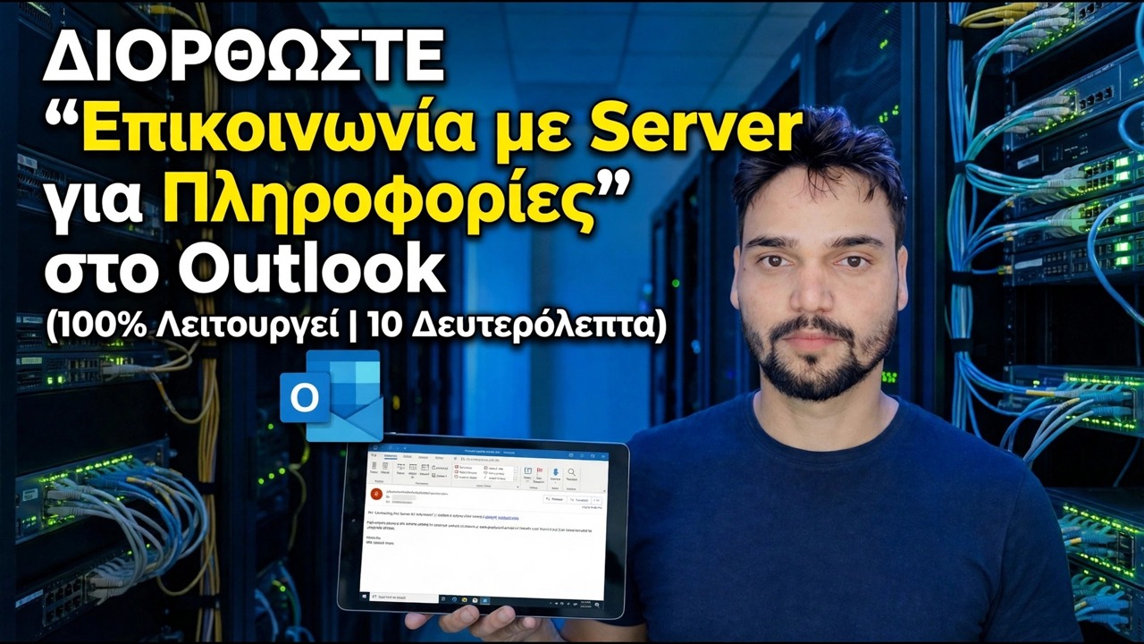 Διορθώστε την "Επικοινωνία με τον διακομιστή για πληροφορίες" στο Outlook