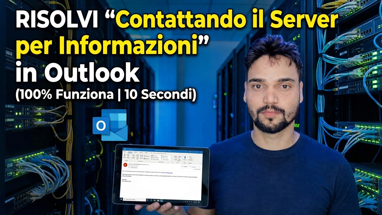 Risolto il problema "Contattare il server per informazioni" in Outlook
