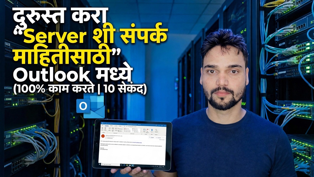 आउटलुकमध्ये "माहितीसाठी सर्व्हरशी संपर्क साधणे" निश्चित करा