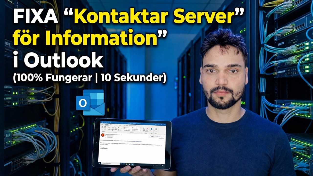 Fixa "Kontakta servern för information" i Outlook