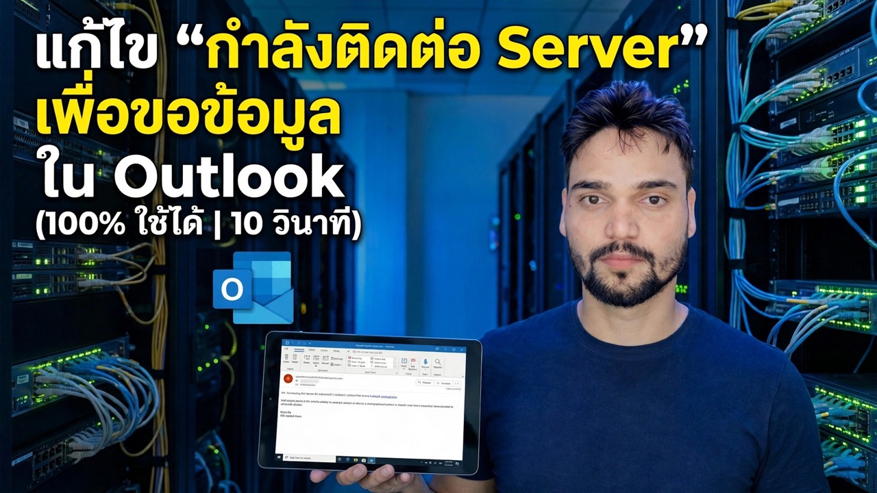 แก้ไข "การติดต่อเซิร์ฟเวอร์เพื่อขอข้อมูล" ใน Outlook