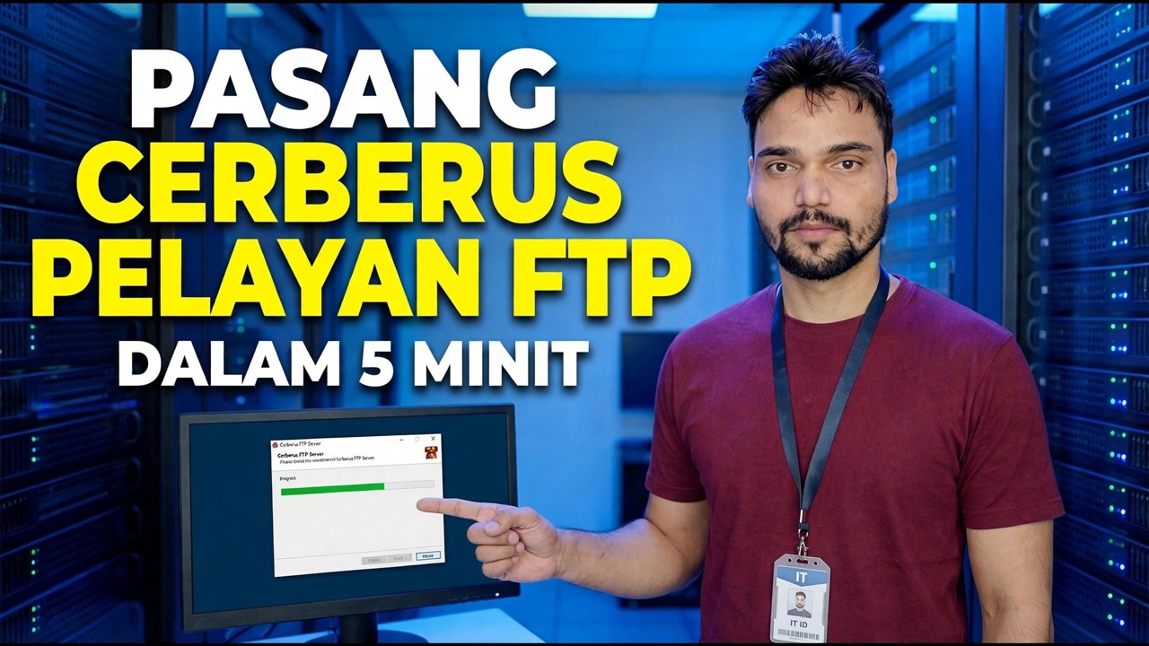 Pasang Pelayan FTP Cerberus dalam 5 Minit