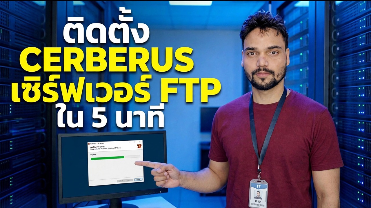ติดตั้งเซิร์ฟเวอร์ Cerberus FTP ใน 5 นาที