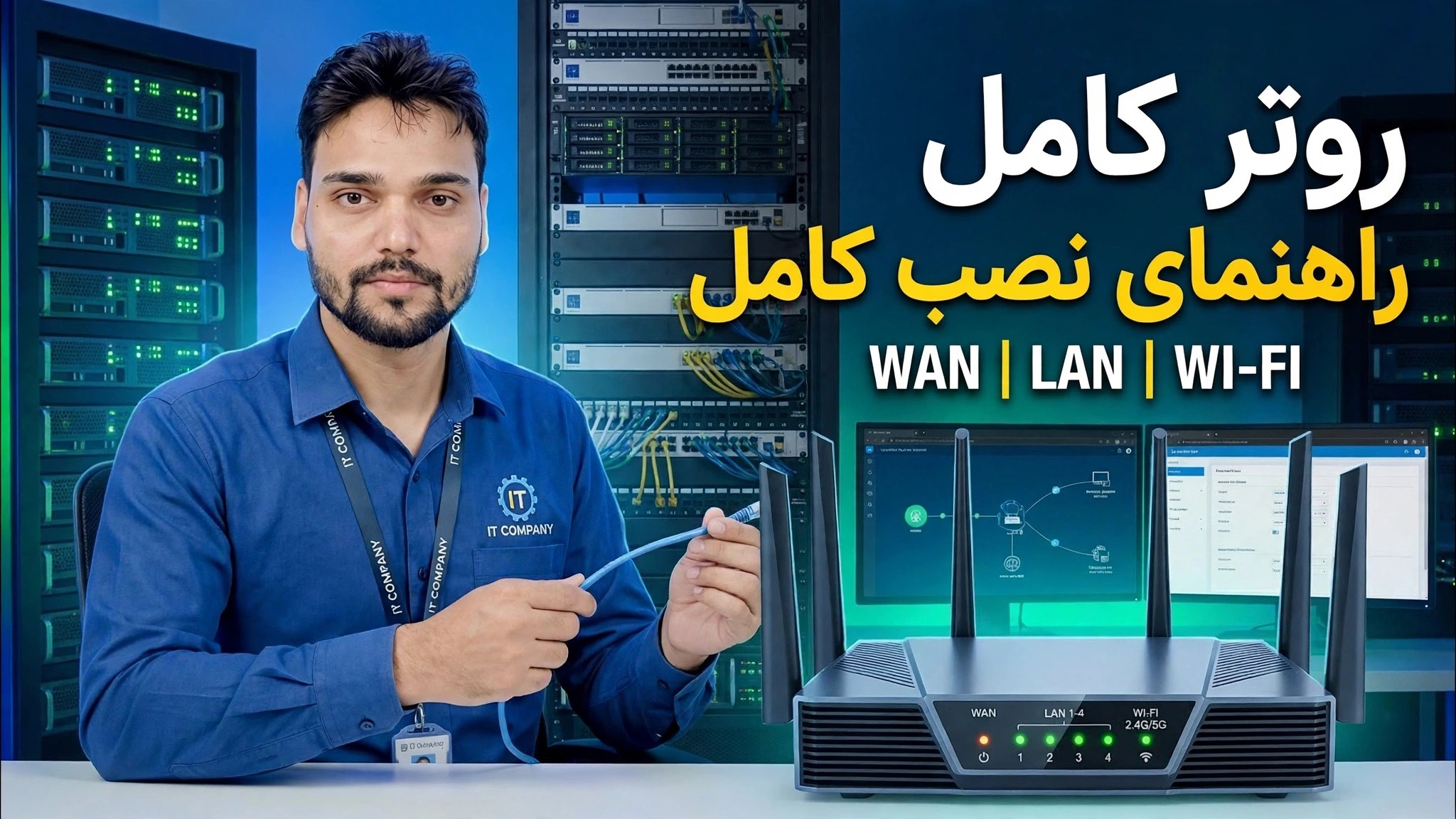 مهارت اساسی شبکه! 🌐 راهنمای راه اندازی کامل روتر ⚠️ WAN + LAN + WiFi
