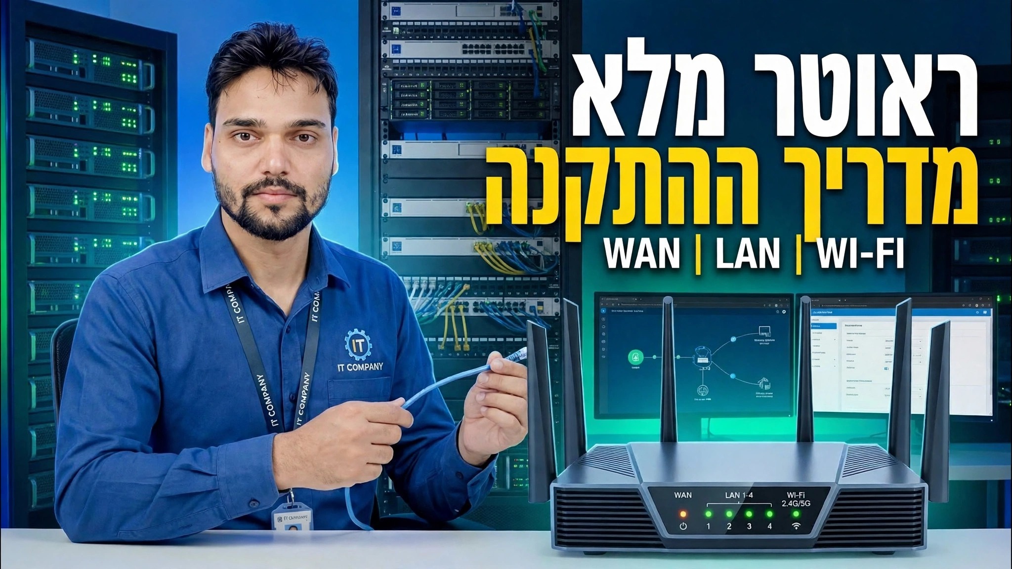 מיומנות חיונית ברשת! 🌐 מדריך מלא להתקנה של הנתב ⚠️ WAN + LAN + WiFi