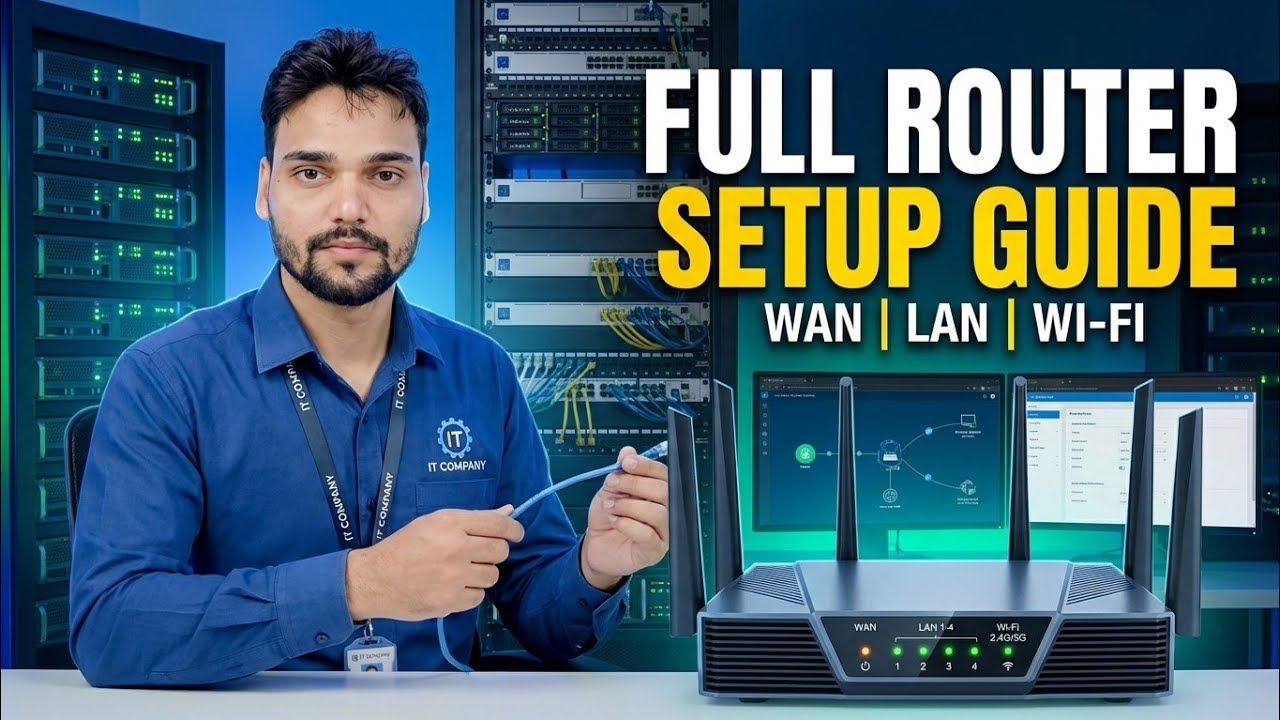 आवश्यक नेटवर्किंग कौशल! 🌐 पूर्ण राउटर सेटअप गाइड ⚠️ WAN + LAN + वाईफाई