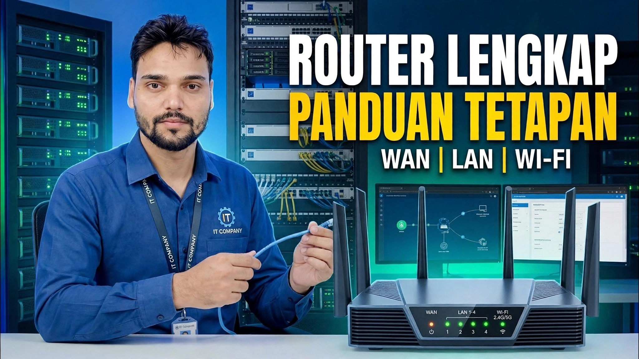 Kemahiran Rangkaian Penting! 🌐 Panduan Persediaan Penghala Penuh ⚠️ WAN + LAN + WiFi
