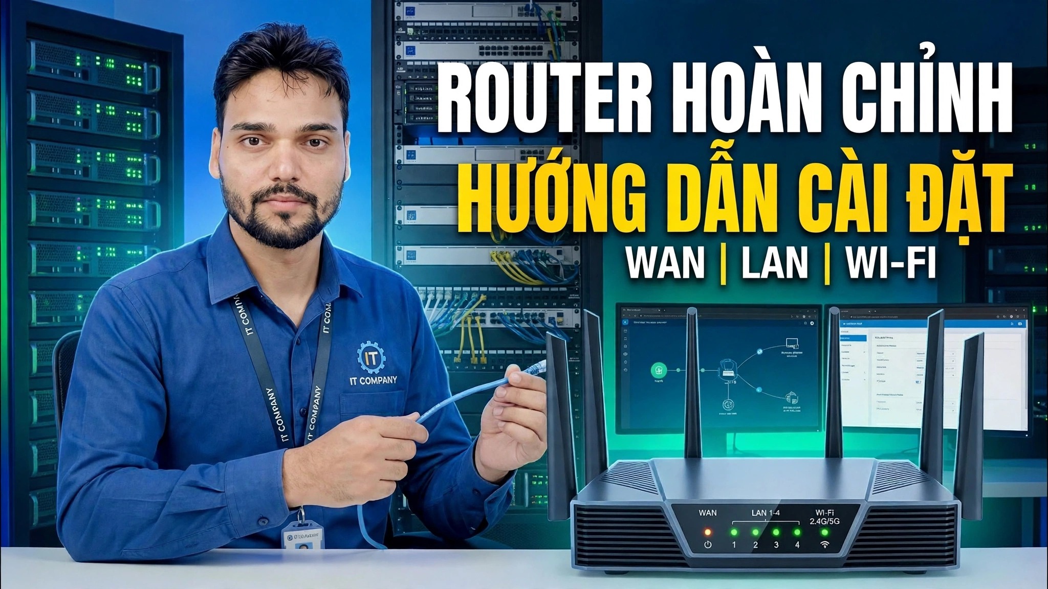 Kỹ năng kết nối mạng cần thiết! 🌐 Hướng dẫn thiết lập bộ định tuyến đầy đủ ⚠️ WAN + LAN + WiFi