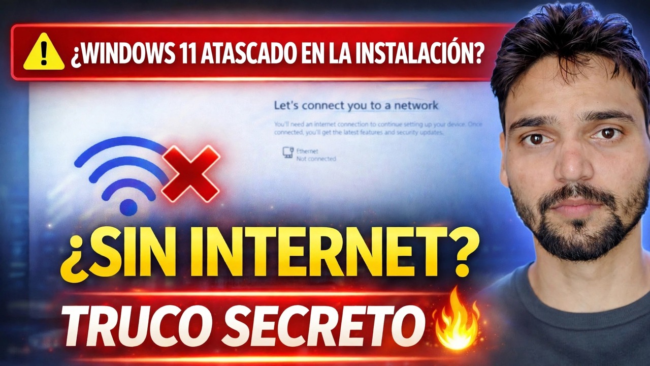 Solucione el error "Conectémoslo a una red" 🔥 Solución de instalación de Windows 11