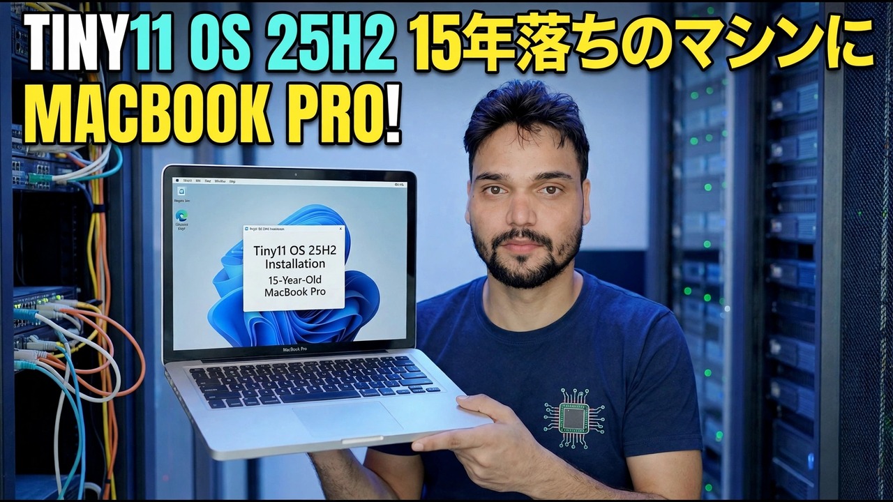 MacBook Pro に Tiny11 OS をインストールする - 高速 Windows セットアップ