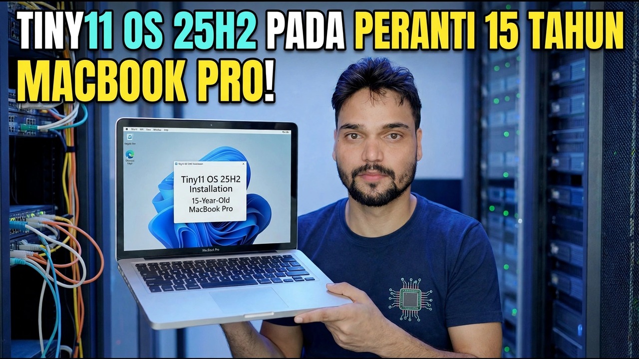 Pasang OS Tiny11 pada MacBook Pro - Persediaan Windows Pantas