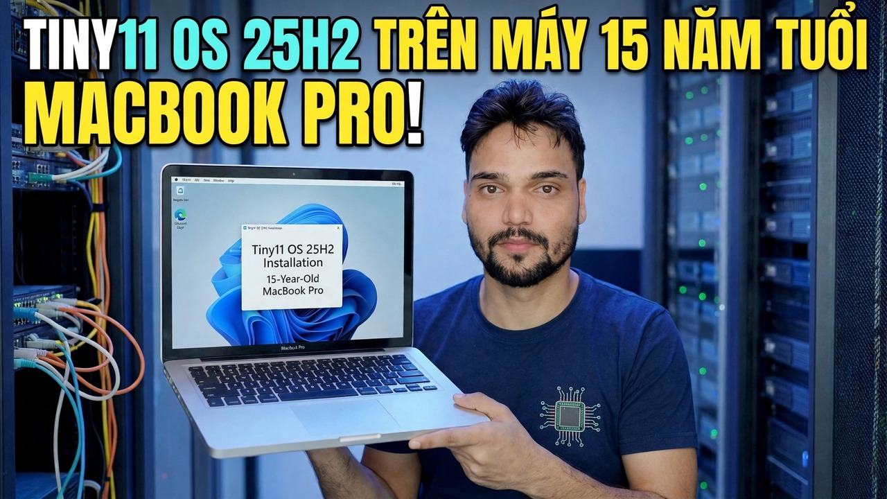 Cài đặt hệ điều hành Tiny11 trên MacBook Pro - Thiết lập Windows nhanh