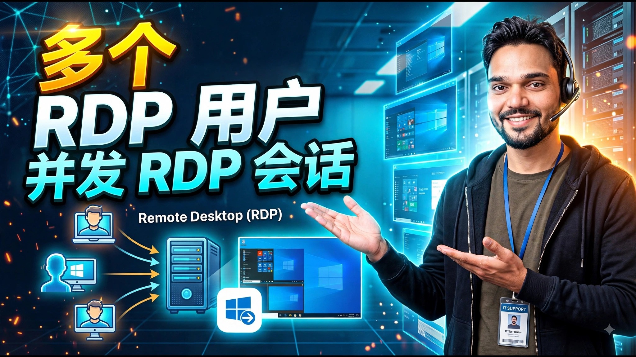 Windows 10/11: Run 2-3 RDP Sessions Simultaneously 🔥