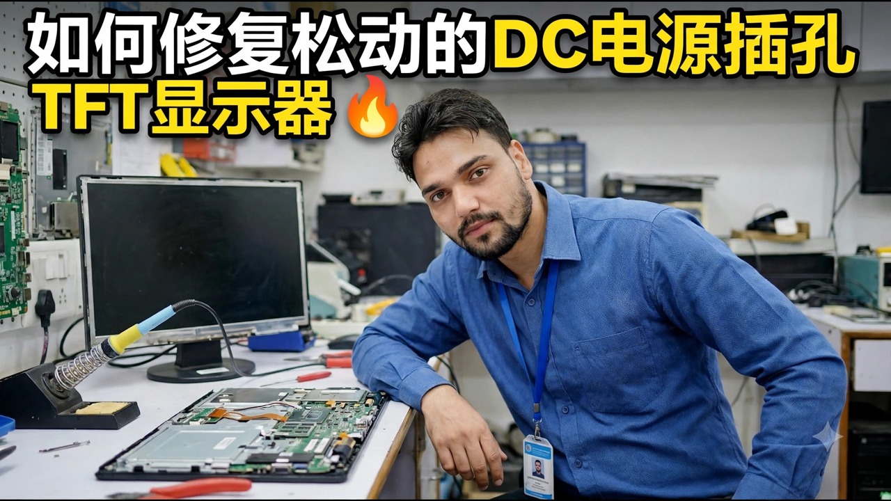 Fix TFT Monitor Power Jack Issue Like a Pro 🔥 Complete Repair Guide