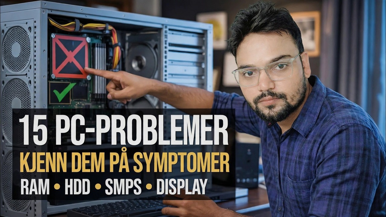 15 datamaskinproblemer du kan identifisere bare ved å se symptomer 🔥 IT-veiledning