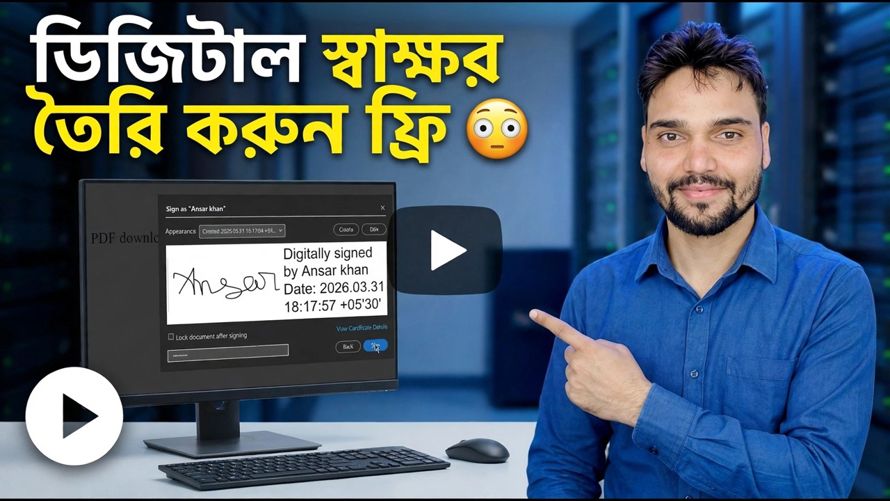 বিনামূল্যে ডিজিটাল স্বাক্ষর তৈরি করুন 😳 সেকেন্ডের মধ্যে যেকোনো PDF স্বাক্ষর করুন!