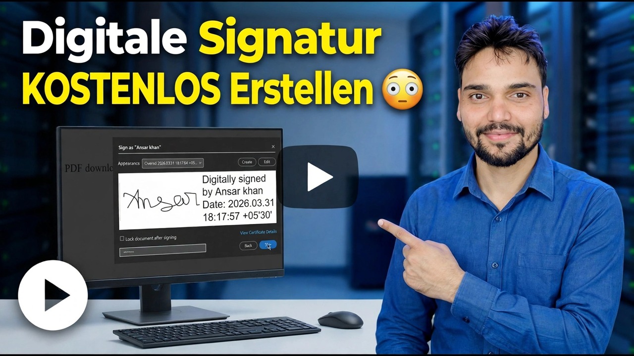 Erstellen Sie KOSTENLOS eine digitale Signatur 😳 Signieren Sie jedes PDF in Sekundenschnelle!