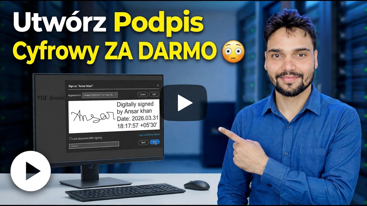 Utwórz podpis cyfrowy ZA DARMO 😳 Podpisz dowolny plik PDF w kilka sekund!