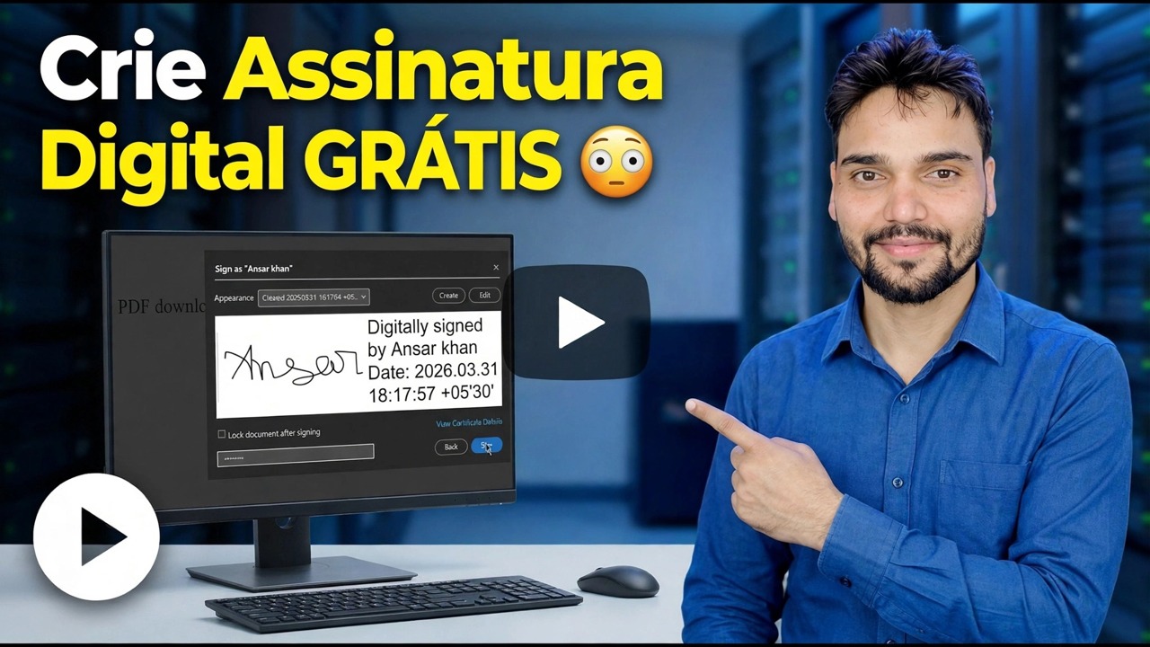 Crie Assinatura Digital GRATUITAMENTE 😳 Assine Qualquer PDF em Segundos!