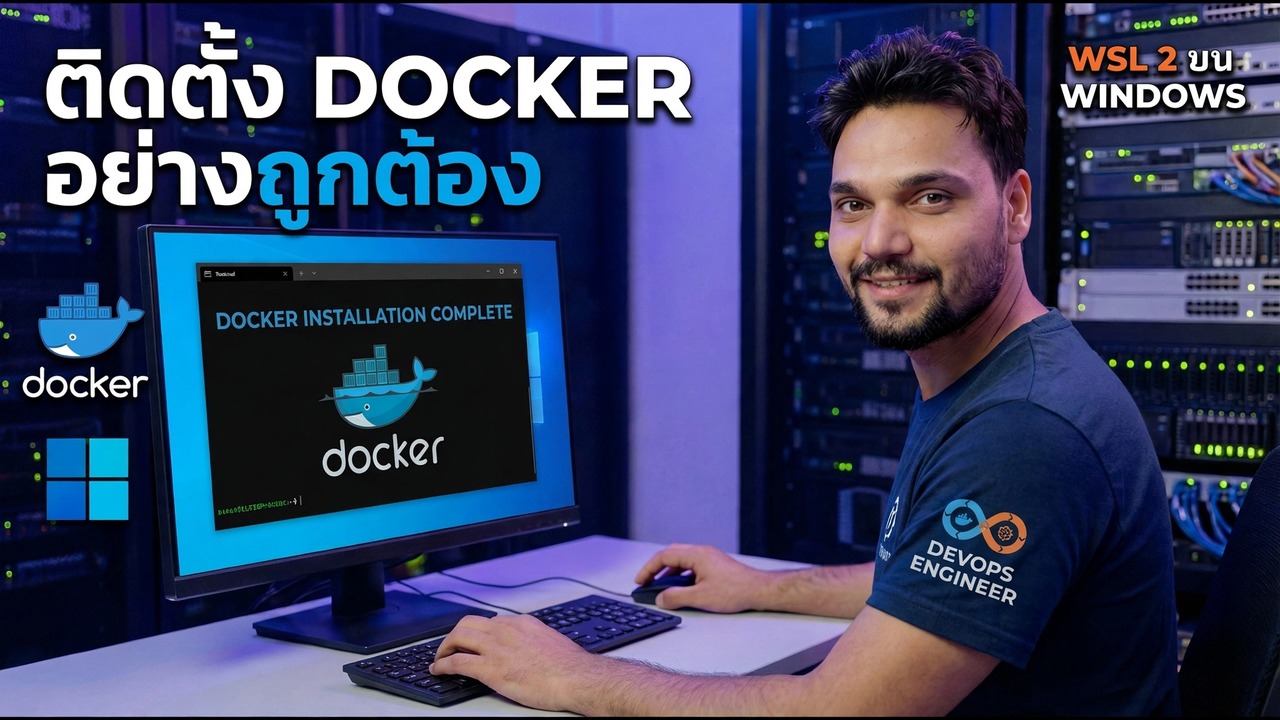 ติดตั้ง Docker บน WSL 2 - การตั้งค่าคอนเทนเนอร์ครั้งแรก