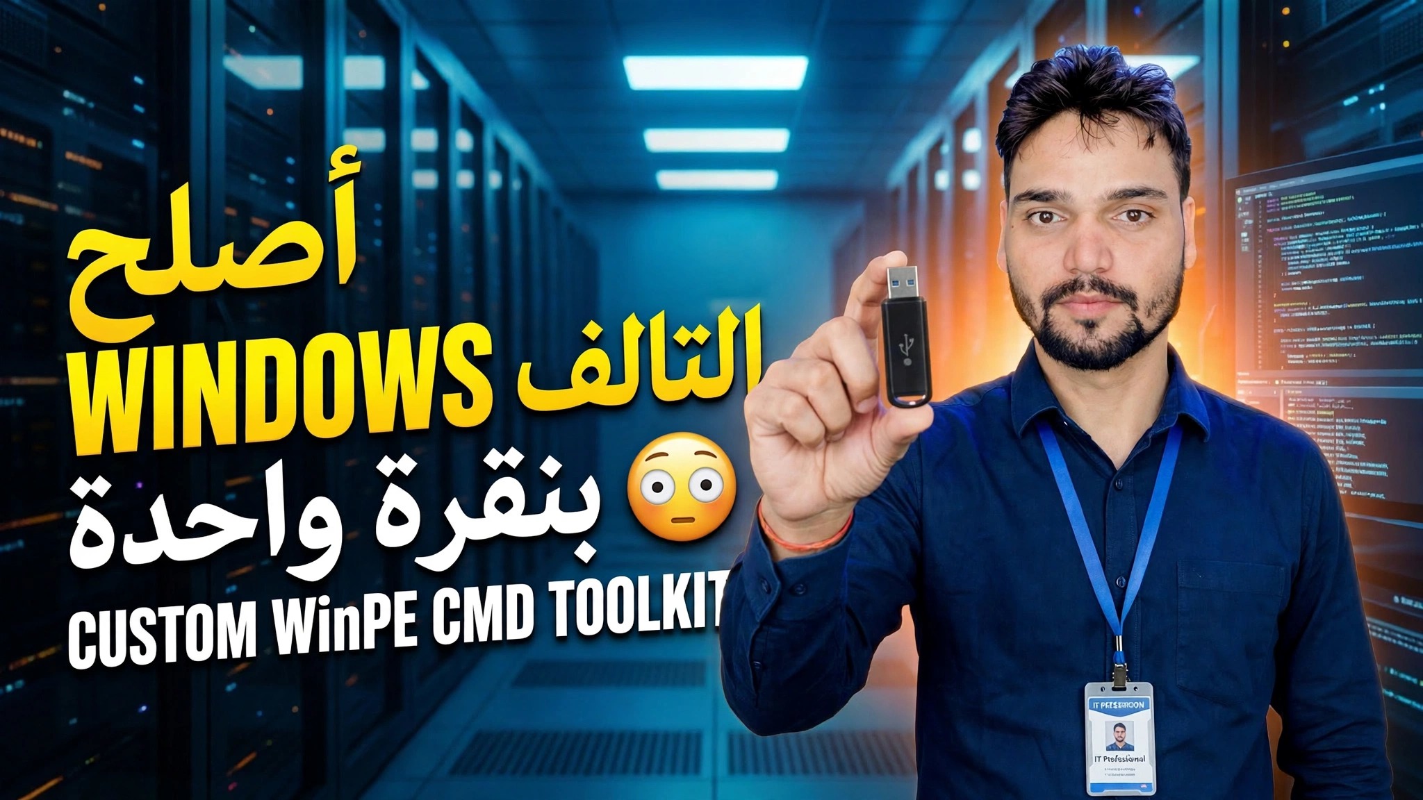 إصلاح النوافذ التالفة بنقرة واحدة 😳 مجموعة أدوات WinPE CMD المخصصة
