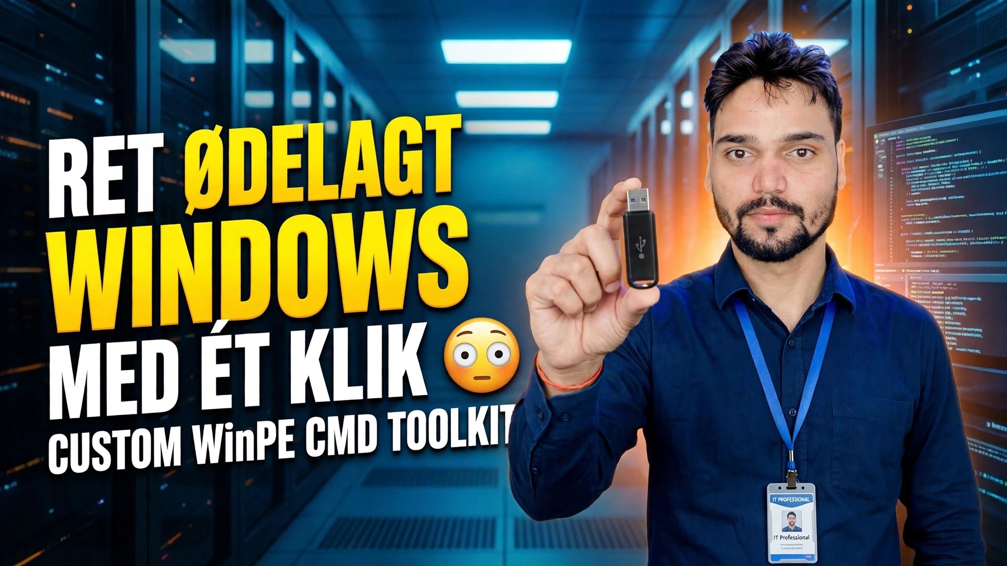 Reparer beskadigede Windows med et enkelt klik 😳 Custom WinPE CMD Toolkit