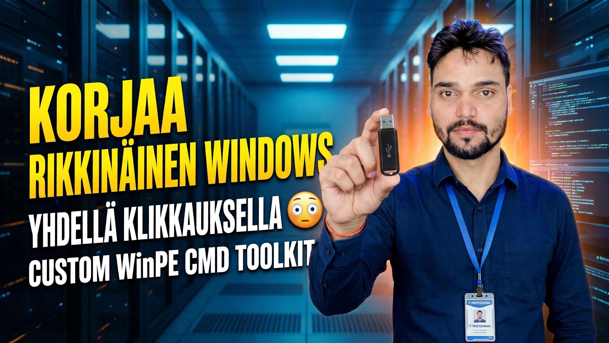 Korjaa vioittuneet Windows yhdellä napsautuksella 😳 Mukautettu WinPE CMD Toolkit