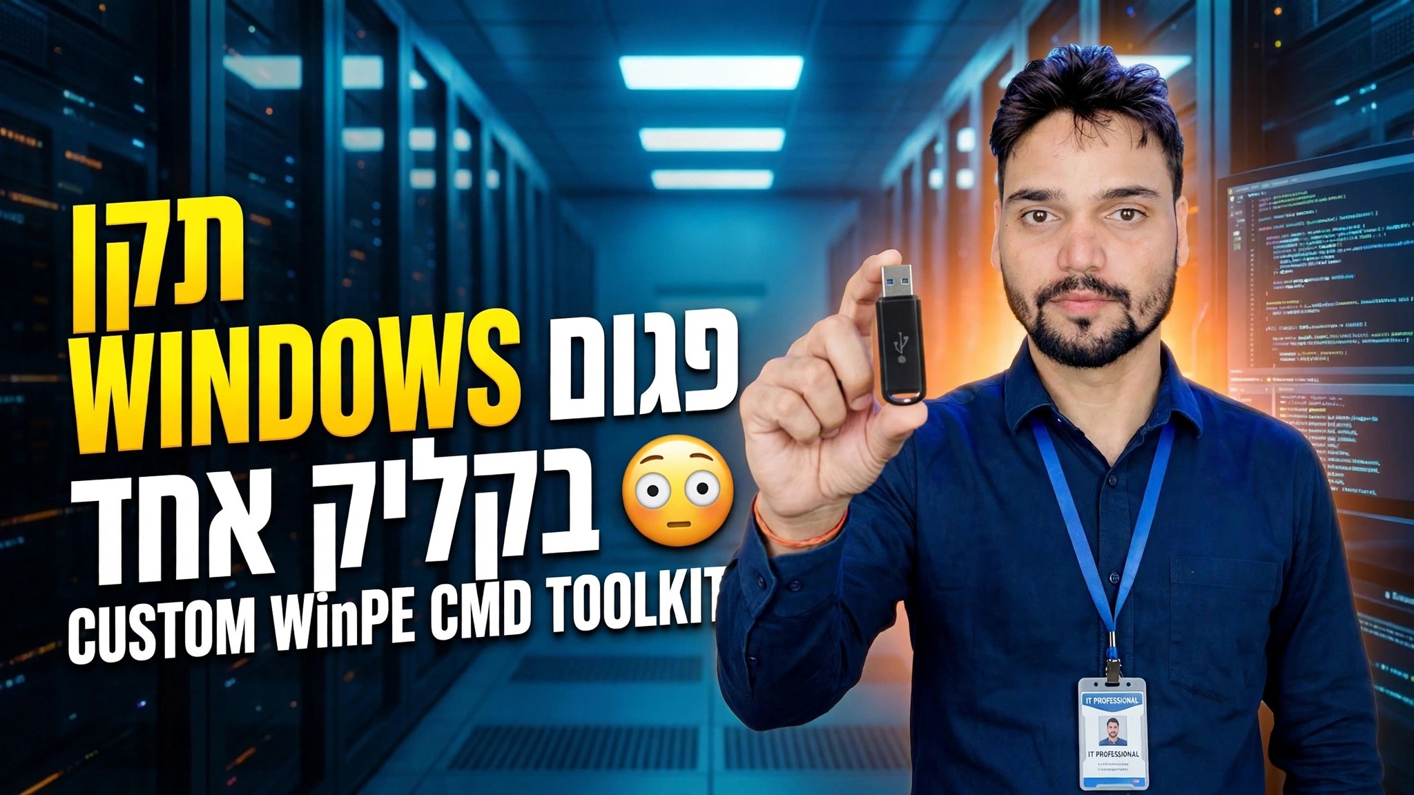 תקן חלונות פגומים בקליק אחד 😳 ערכת כלים מותאמת אישית של WinPE CMD