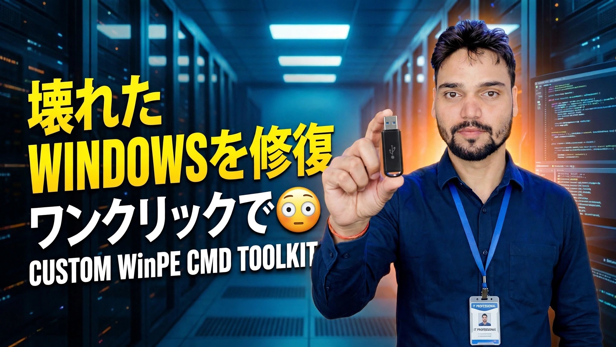 破損した Windows をワンクリックで修復 😳 カスタム WinPE CMD ツールキット