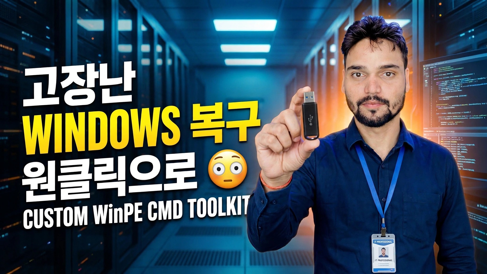 한 번의 클릭으로 손상된 Windows 수정 😳 사용자 정의 WinPE CMD 툴킷