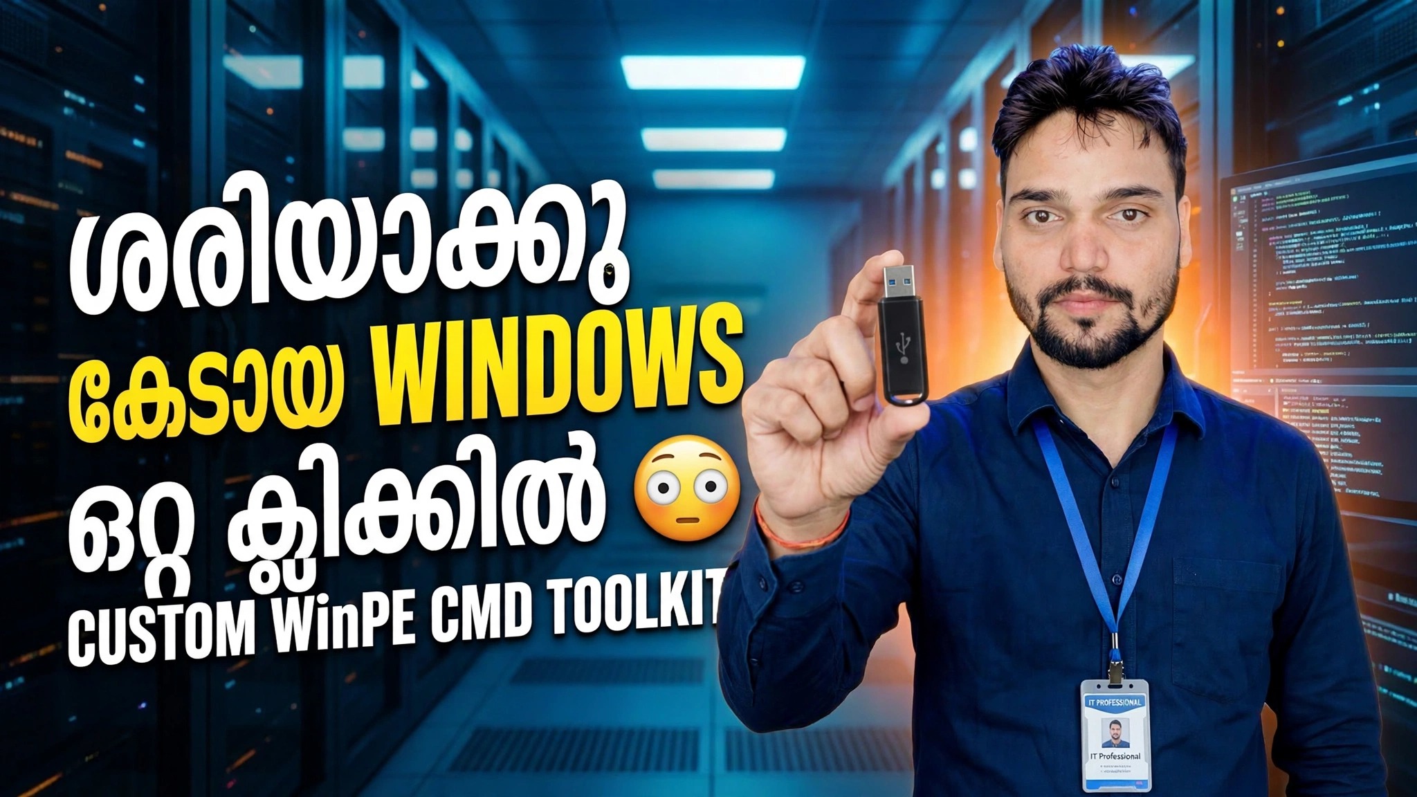 കേടായ വിൻഡോകൾ ഒറ്റ ക്ലിക്കിൽ പരിഹരിക്കുക 😳 കസ്റ്റം WinPE CMD ടൂൾകിറ്റ്