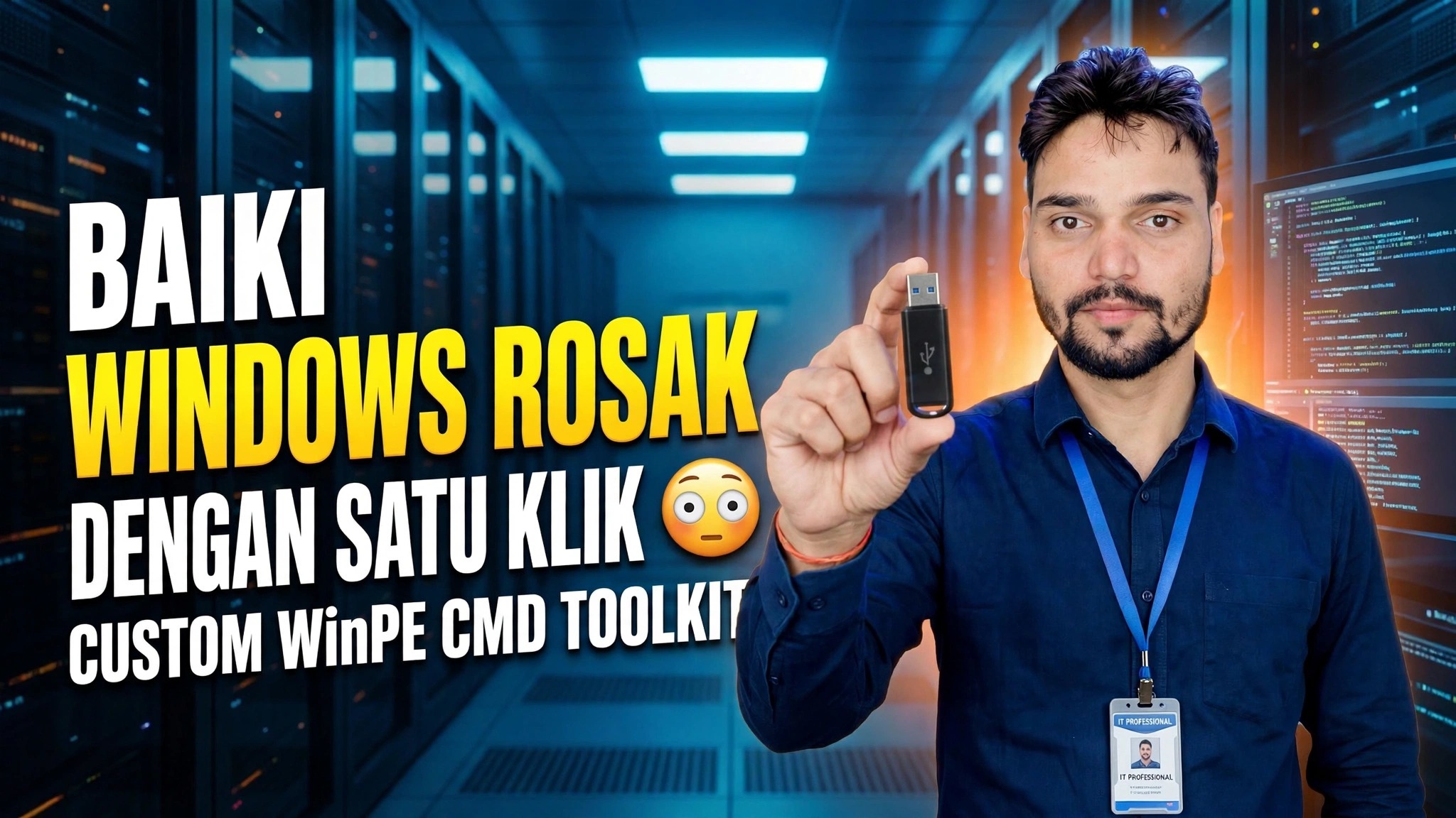Betulkan Windows Rosak dalam Satu Klik 😳 Kit Alat CMD WinPE Tersuai