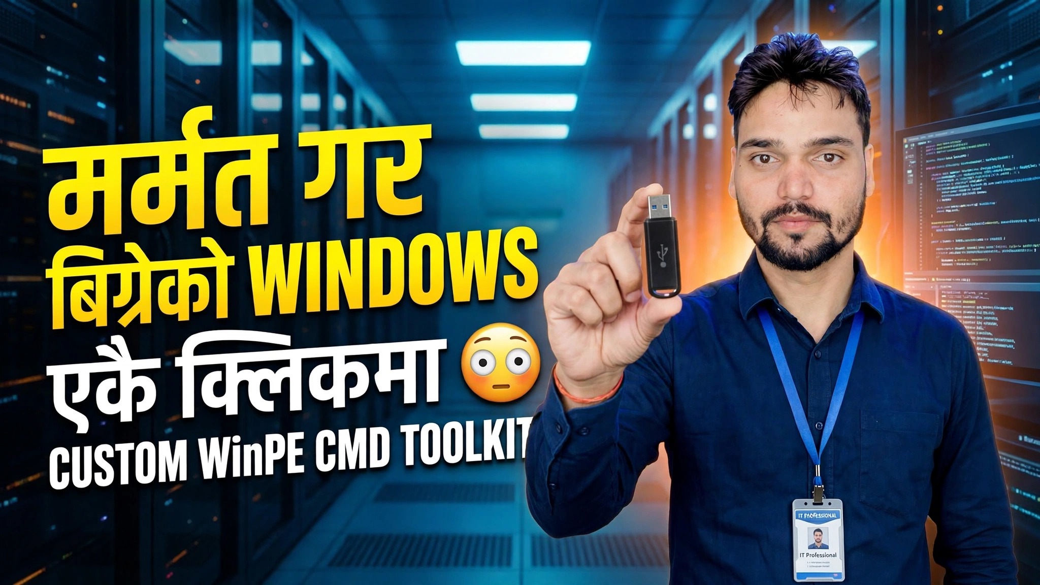 एक क्लिकमा भ्रष्ट विन्डोज फिक्स गर्नुहोस् 😳 Custom WinPE CMD Toolkit