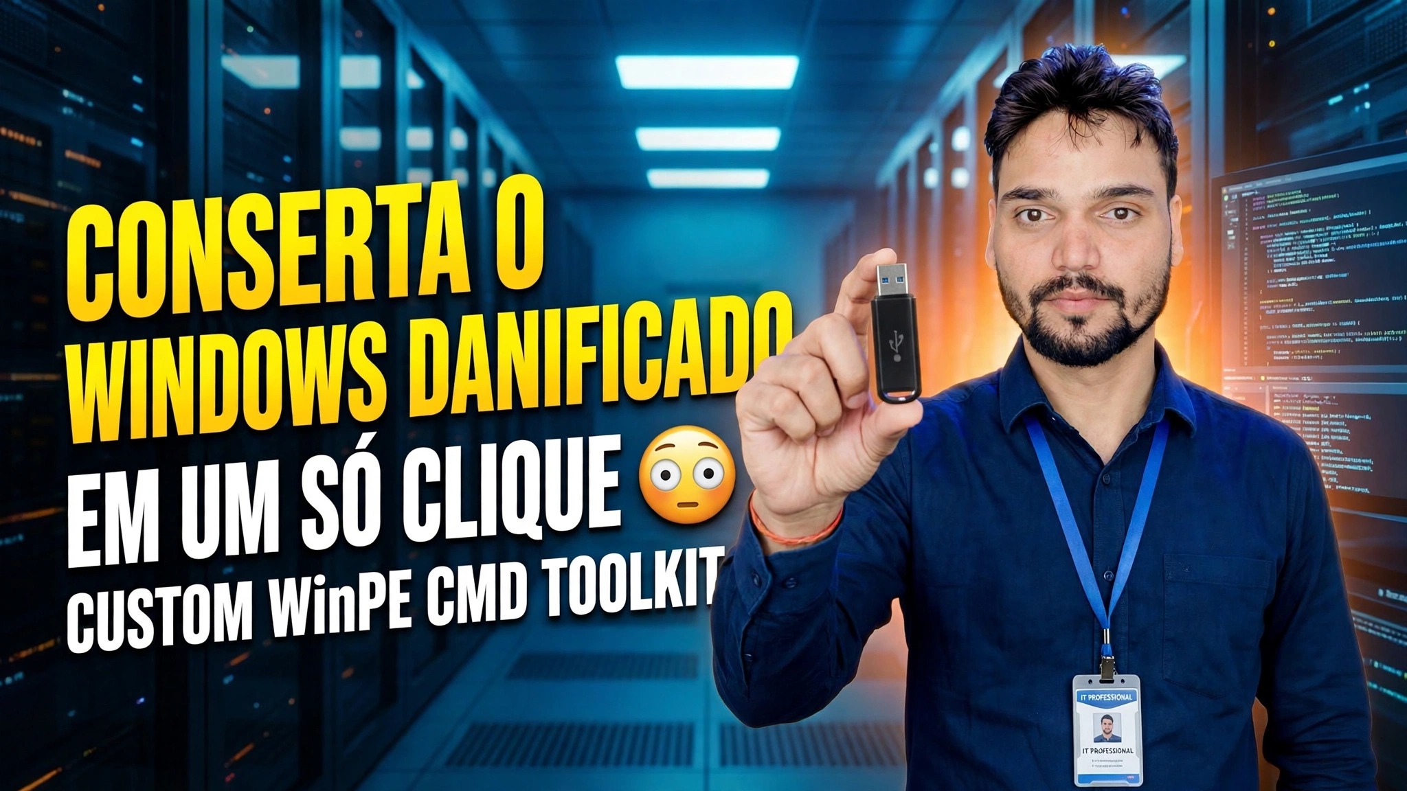 Conserte Windows corrompido com um clique 😳 Kit de ferramentas WinPE CMD personalizado