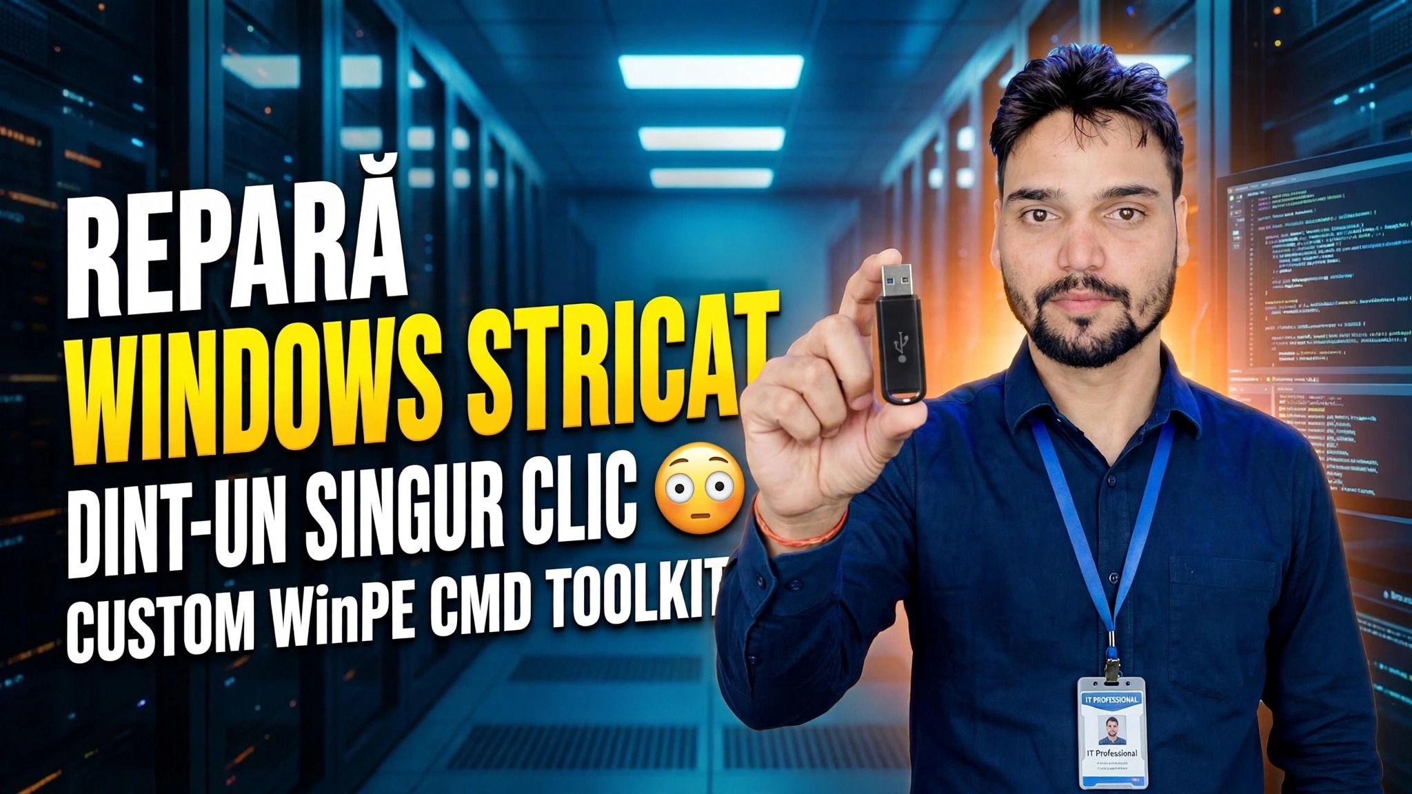 Remediați Windows corupt cu un singur clic 😳 Set de instrumente WinPE CMD personalizat
