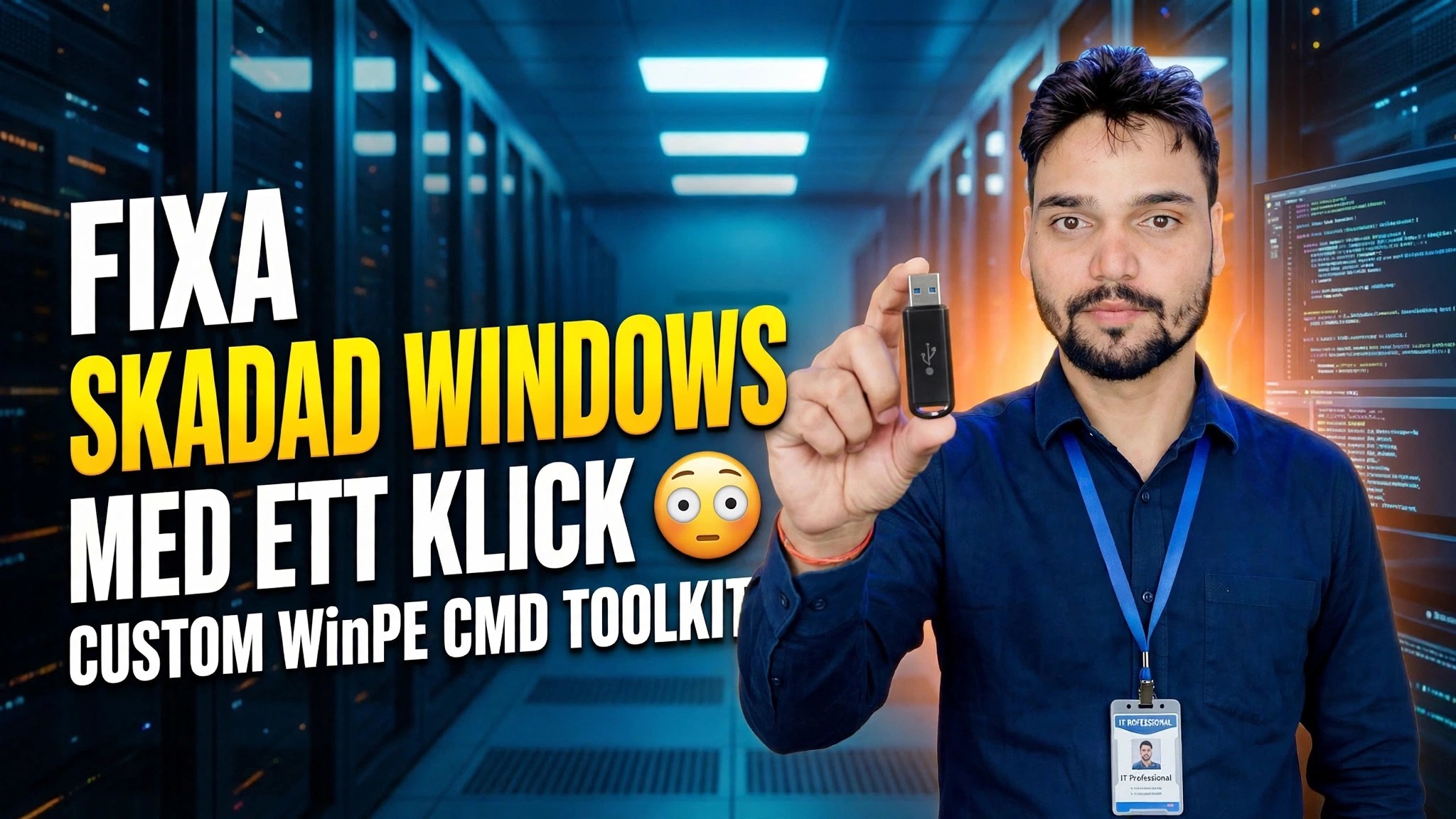Fixa skadade Windows med ett klick 😳 Anpassad WinPE CMD Toolkit