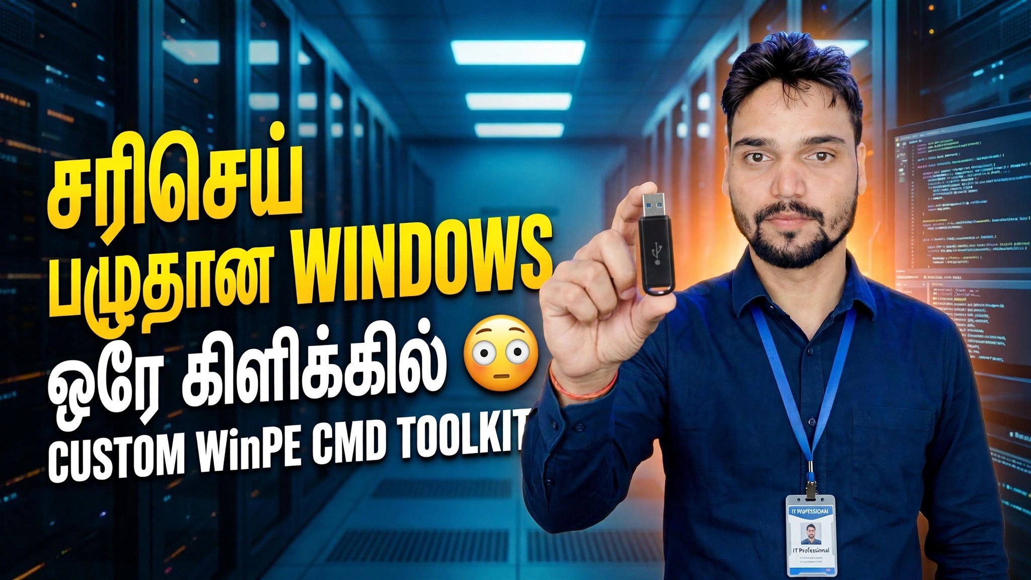 ஒரே கிளிக்கில் சிதைந்த விண்டோஸை சரிசெய்யவும் 😳 Custom WinPE CMD Toolkit