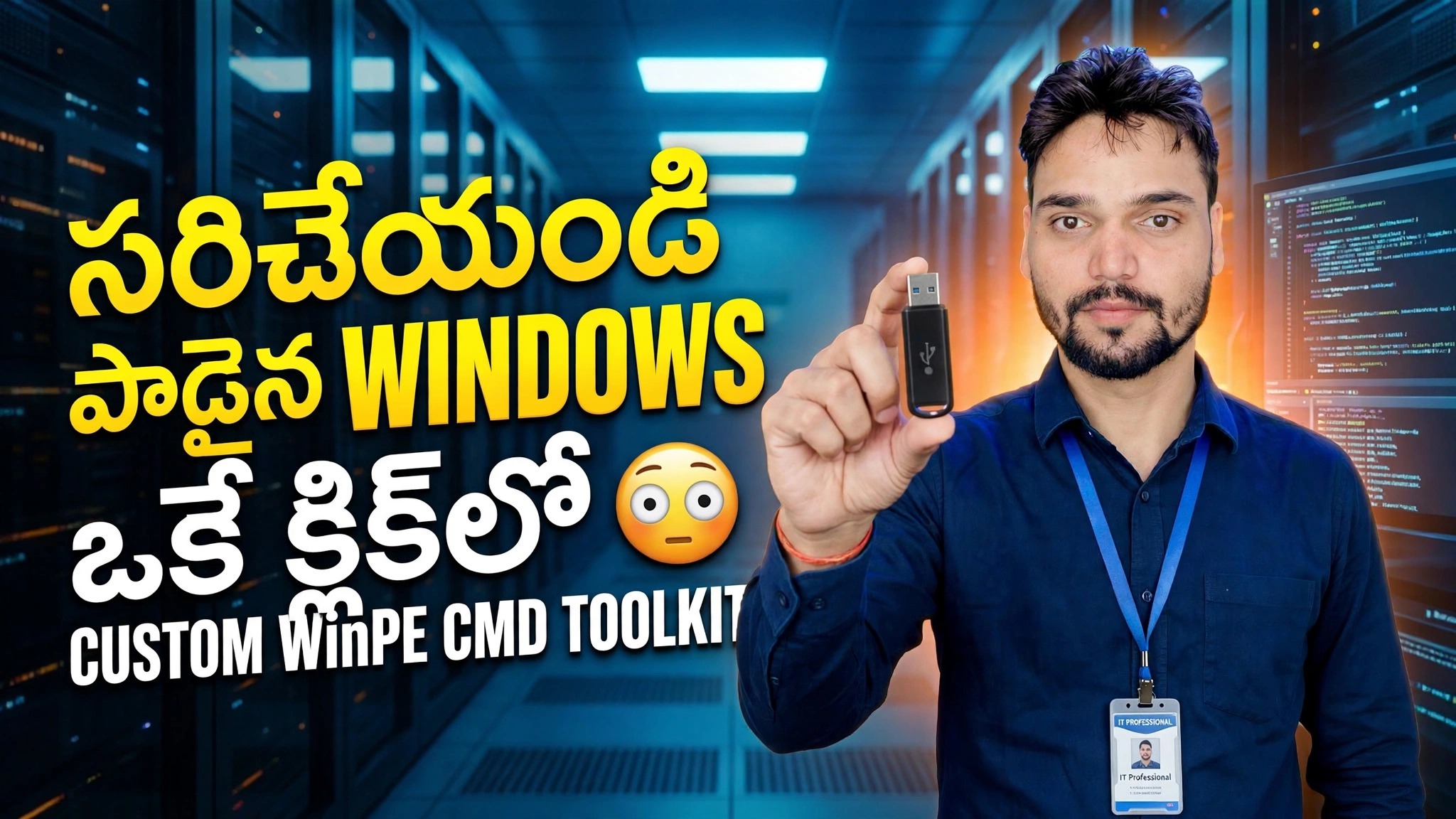 ఒక క్లిక్‌లో పాడైన విండోస్‌ను పరిష్కరించండి 😳 కస్టమ్ WinPE CMD టూల్‌కిట్