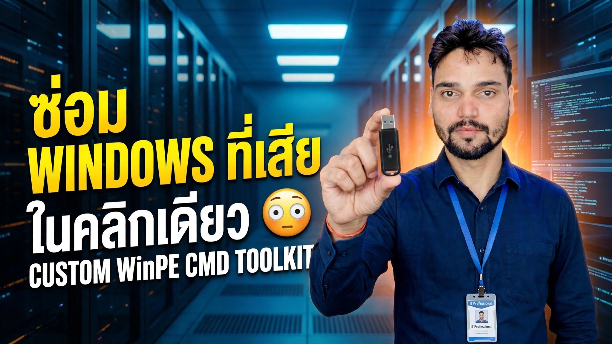 แก้ไข Windows ที่เสียหายในคลิกเดียว ชุดเครื่องมือ WinPE CMD แบบกำหนดเอง