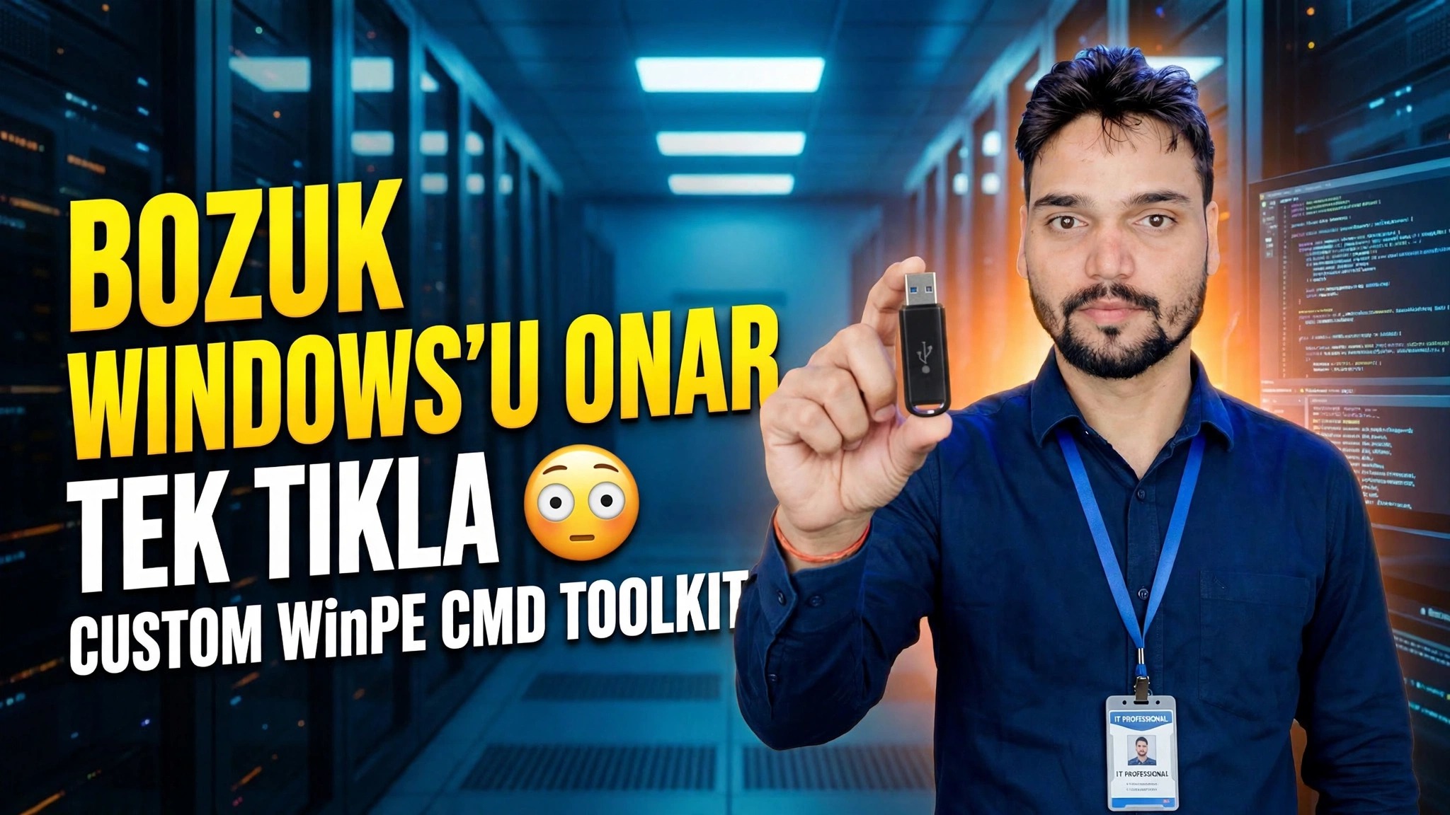 Bozuk Windows'u Tek Tıklamayla Onarın 😳 Özel WinPE CMD Araç Seti