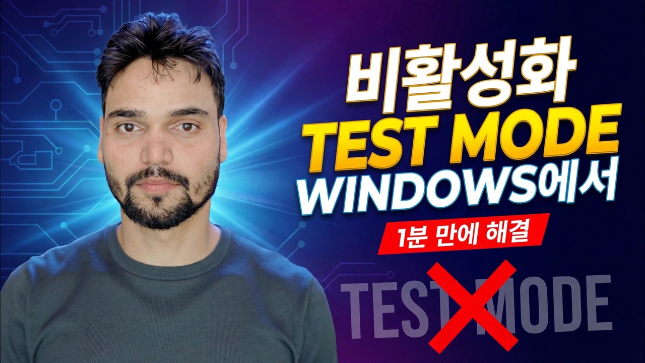 Windows에서 테스트 모드 끄기 🔥 하나의 CMD로 테스트 서명 수정