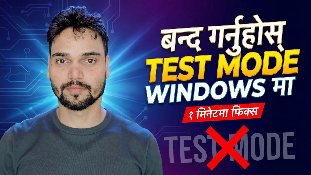 Windows मा परीक्षण मोड बन्द गर्नुहोस्